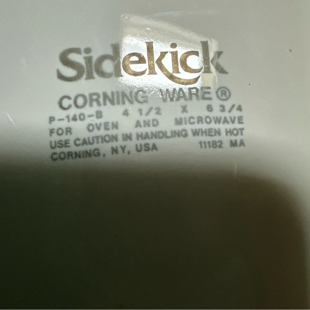 Corning Ware Sidekick Baking Dish‎ P-140-B Oven Microwave White